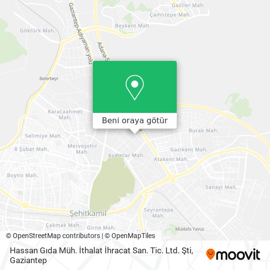 Hassan Gıda Müh. İthalat İhracat San. Tic. Ltd. Şti harita