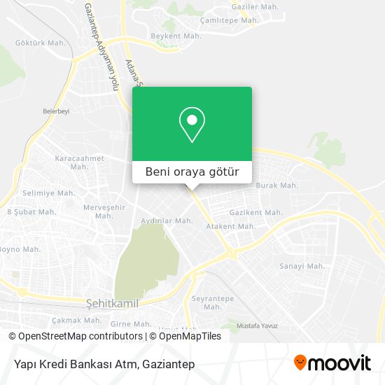 Yapı Kredi Bankası Atm harita