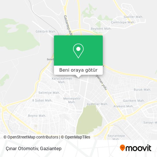 Çınar Otomotiv harita