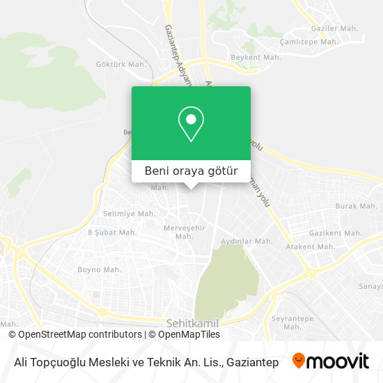 Ali Topçuoğlu Mesleki ve Teknik An. Lis. harita