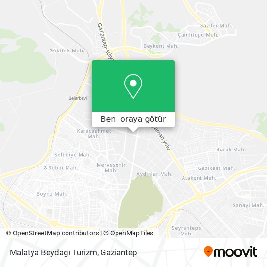 Malatya Beydağı Turizm harita