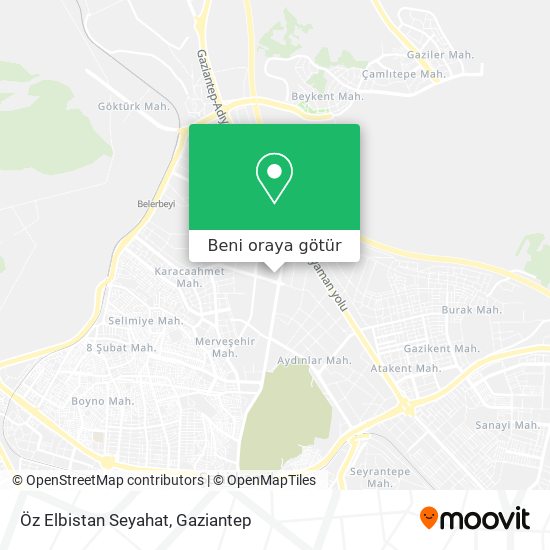 Öz Elbistan Seyahat harita
