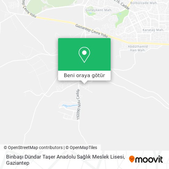 Binbaşı Dündar Taşer Anadolu Sağlık Meslek Lisesi harita