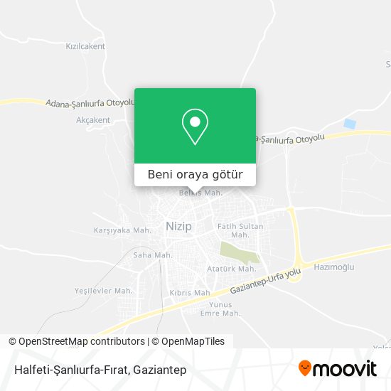 Halfeti-Şanlıurfa-Fırat harita