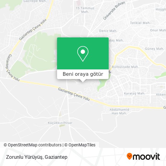Zorunlu Yürüyüş harita
