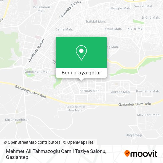 Mehmet Ali Tahmazoğlu Camii Taziye Salonu harita