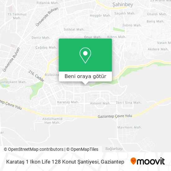 Karataş 1 Ikon Life 128 Konut Şantiyesi harita