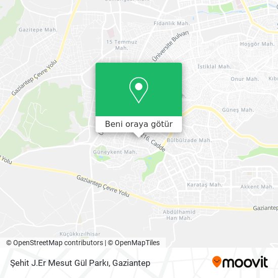 Şehit J.Er Mesut Gül Parkı harita