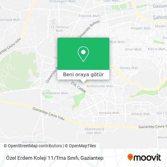 Özel Erdem Koleji 11 / Tma Sınıfı harita