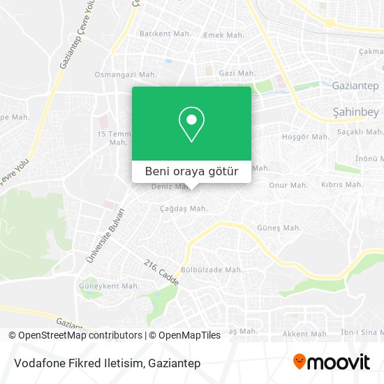 Vodafone Fikred Iletisim harita