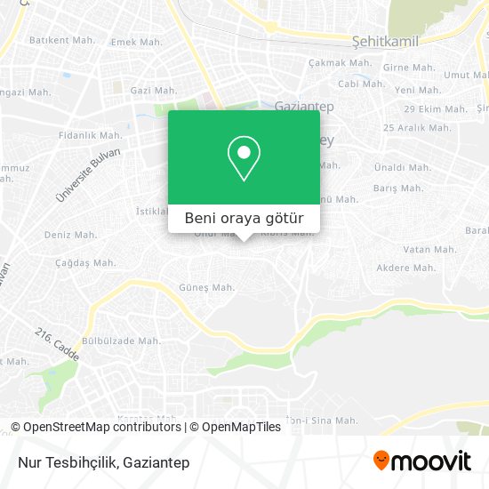 Nur Tesbihçilik harita