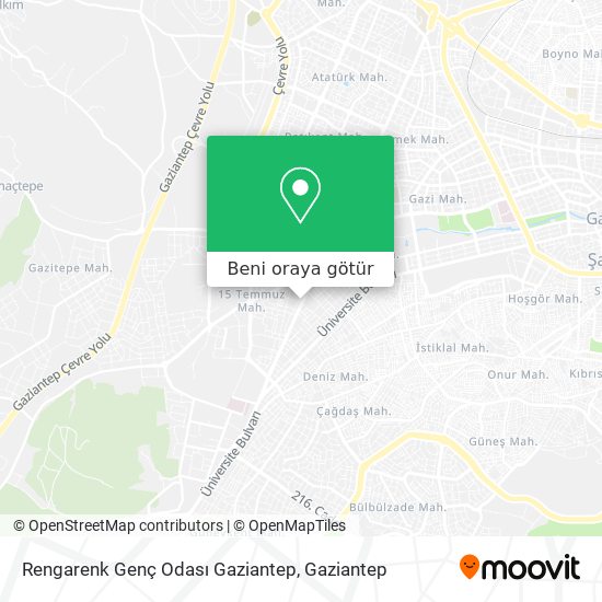 Rengarenk Genç Odası Gaziantep harita