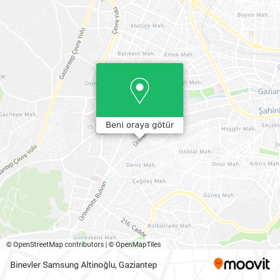 Binevler Samsung Altinoğlu harita