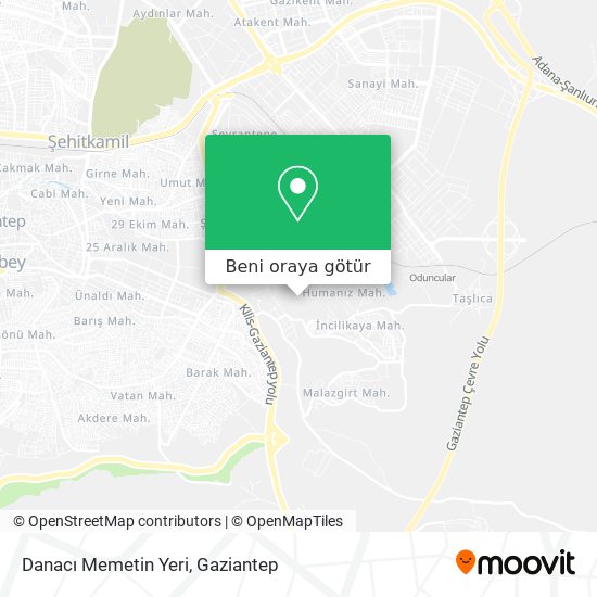 Danacı Memetin Yeri harita