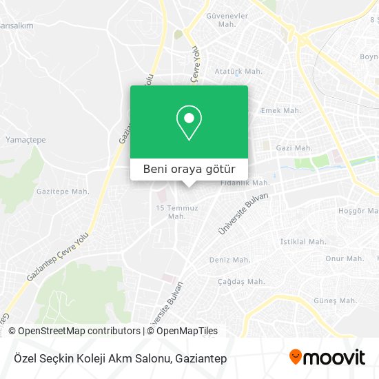 Özel Seçkin Koleji Akm Salonu harita