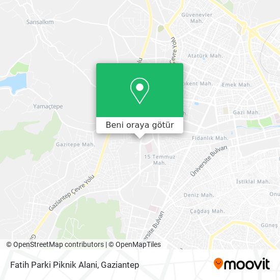 Fatih Parki Piknik Alani harita