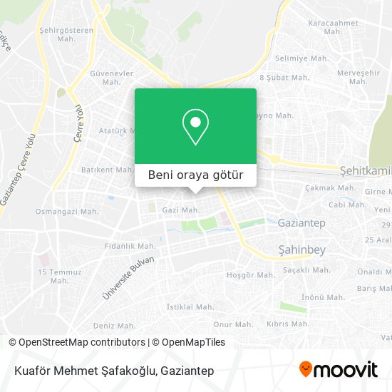 Kuaför Mehmet Şafakoğlu harita