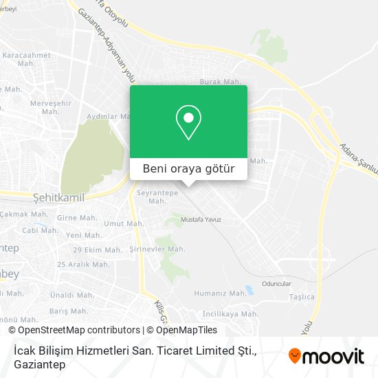 İcak Bilişim Hizmetleri San. Ticaret Limited Şti. harita