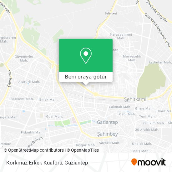 Korkmaz Erkek Kuaförü harita
