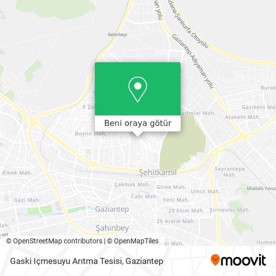 Gaski Içmesuyu Arıtma Tesisi harita