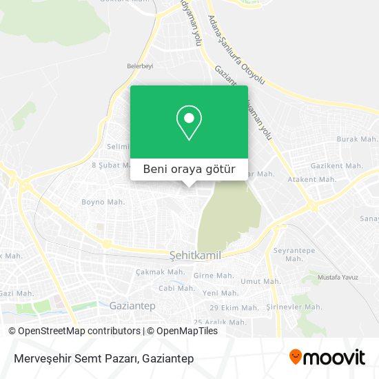 Merveşehir Semt Pazarı harita
