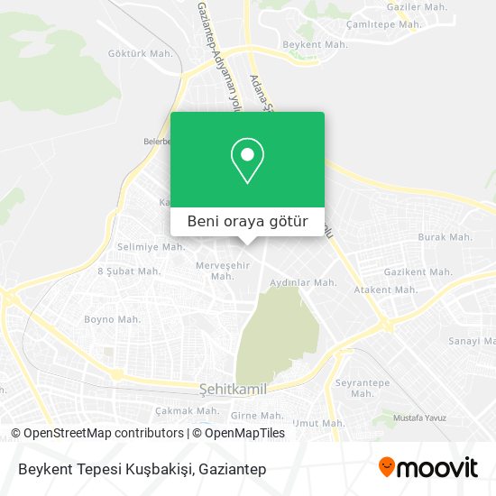 Beykent Tepesi Kuşbakişi harita