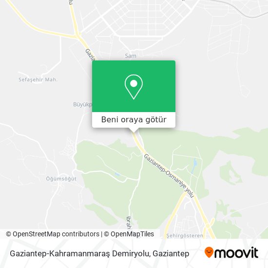 Gaziantep-Kahramanmaraş Demiryolu harita