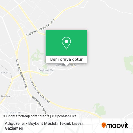 Adıgüzeller - Beykent Mesleki Teknik Lisesi harita