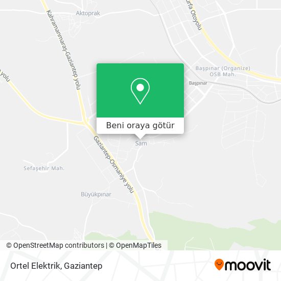 Ortel Elektrik harita