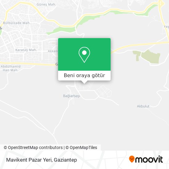 Mavikent Pazar Yeri harita