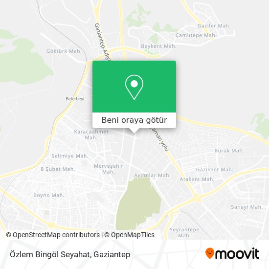 Özlem Bingöl Seyahat harita