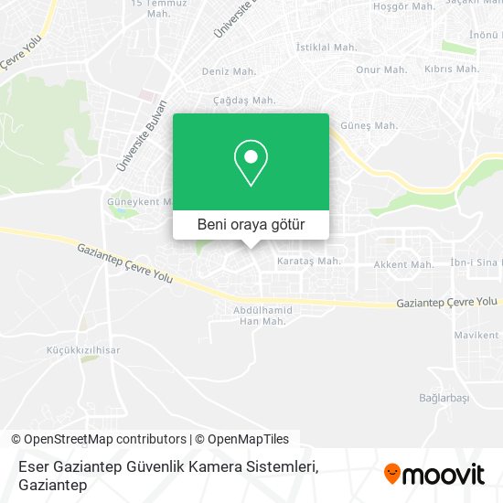 Eser Gaziantep Güvenlik Kamera Sistemleri harita