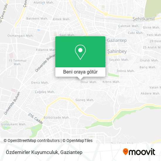 Özdemirler Kuyumculuk harita