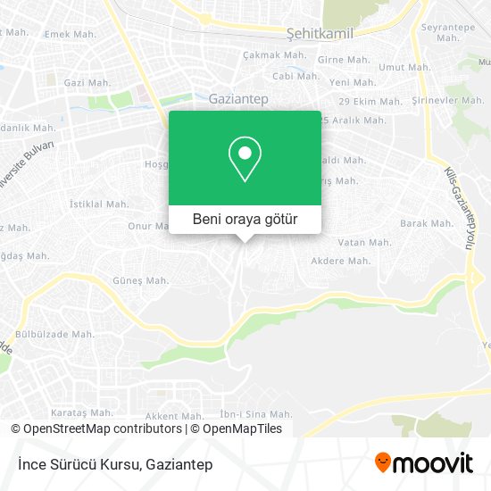 İnce Sürücü Kursu harita
