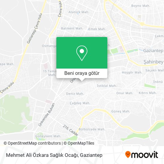 Mehmet Ali Özkara Sağlık Ocağı harita