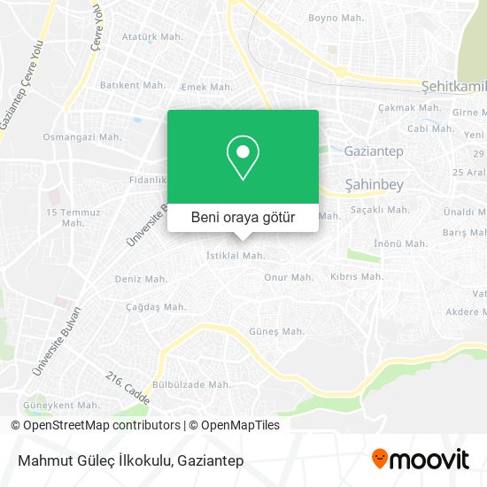 Mahmut Güleç İlkokulu harita
