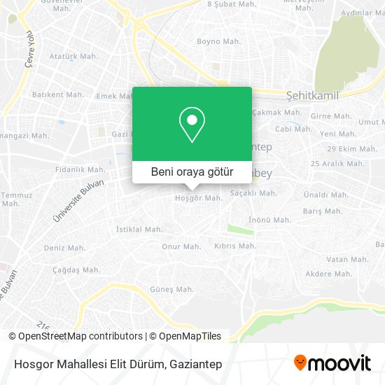 Hosgor Mahallesi Elit Dürüm harita