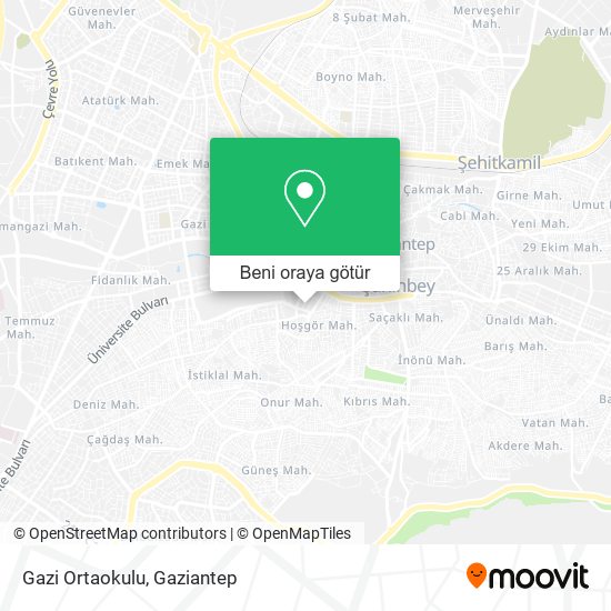 Gazi Ortaokulu harita