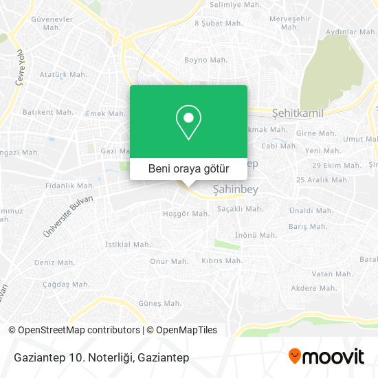 Gaziantep 10. Noterliği harita