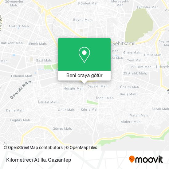Kilometreci Atilla harita