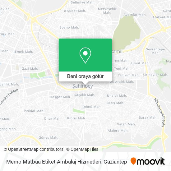 Memo Matbaa Etiket Ambalaj Hizmetleri harita