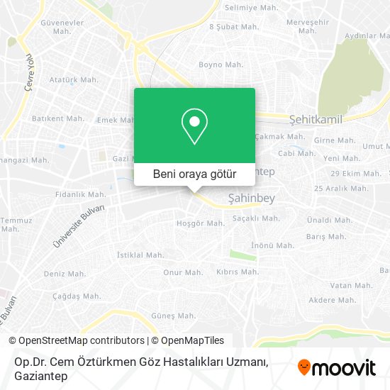 Op.Dr. Cem Öztürkmen Göz Hastalıkları Uzmanı harita