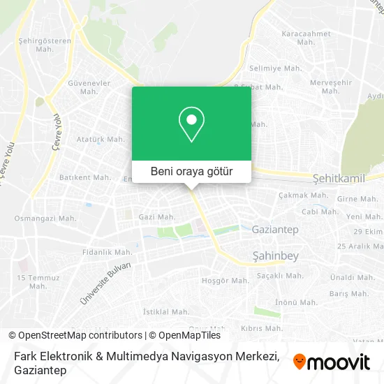 Fark Elektronik & Multimedya Navigasyon Merkezi harita