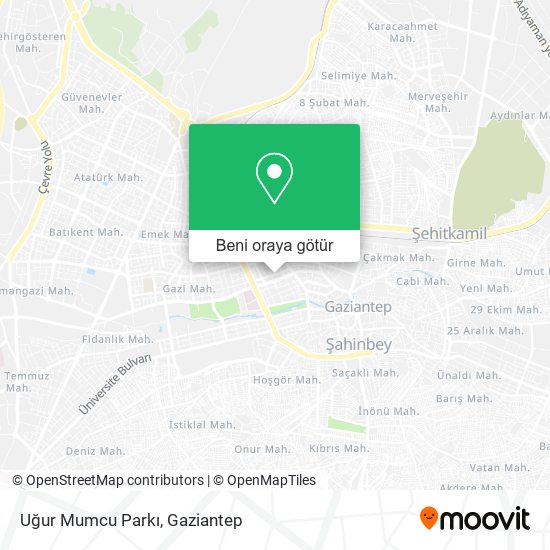 Uğur Mumcu Parkı harita