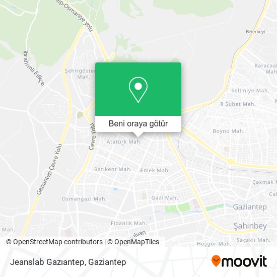 Jeanslab Gazıantep harita