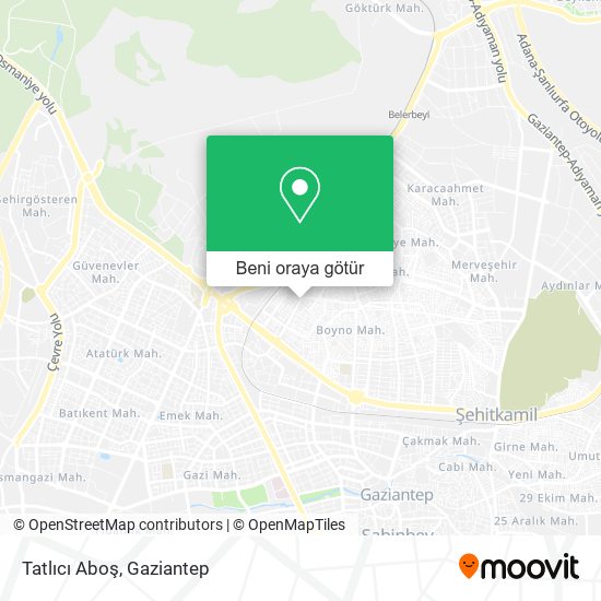 Tatlıcı Aboş harita