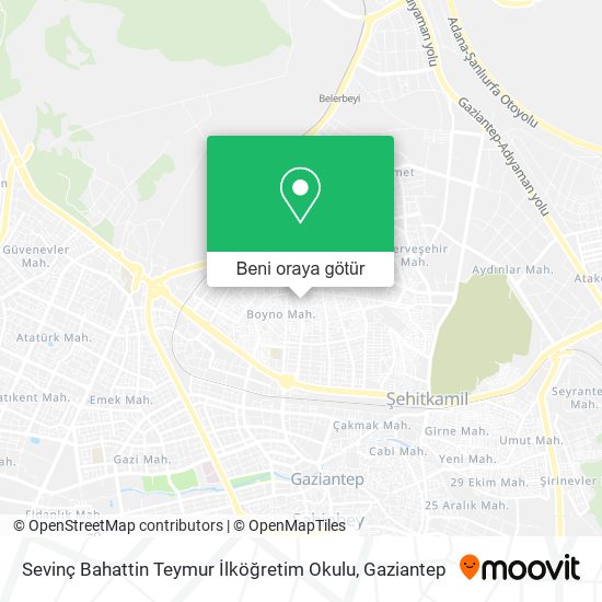 Sevinç Bahattin Teymur İlköğretim Okulu harita