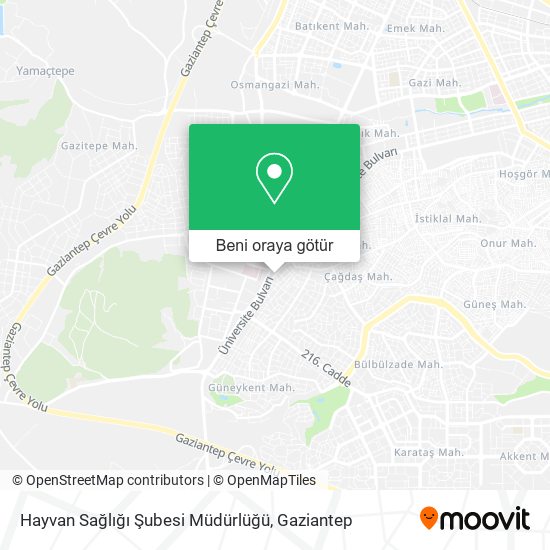 Hayvan Sağlığı Şubesi Müdürlüğü harita