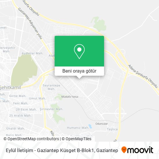 Eylül İletişim - Gaziantep Küsget B-Blok1 harita