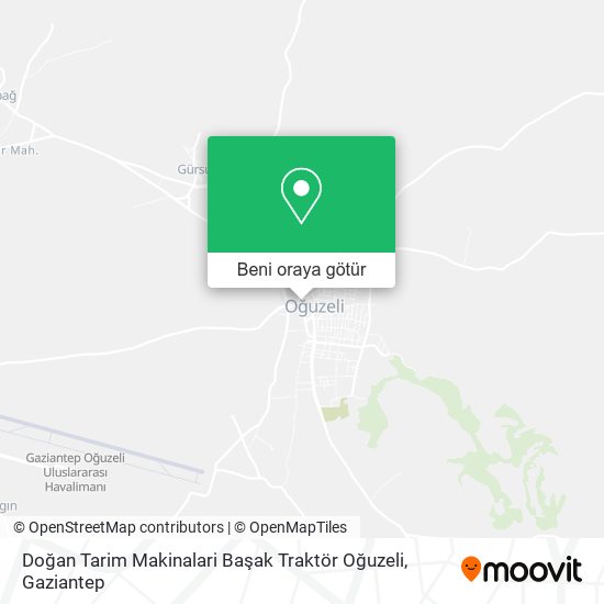 Doğan Tarim Makinalari Başak Traktör Oğuzeli harita